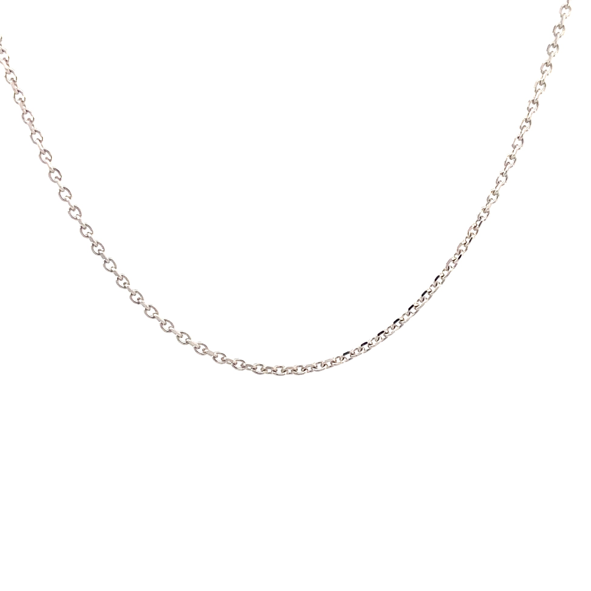 14K White Gold Rolo Chain | Luby Gold Collection | Luby 