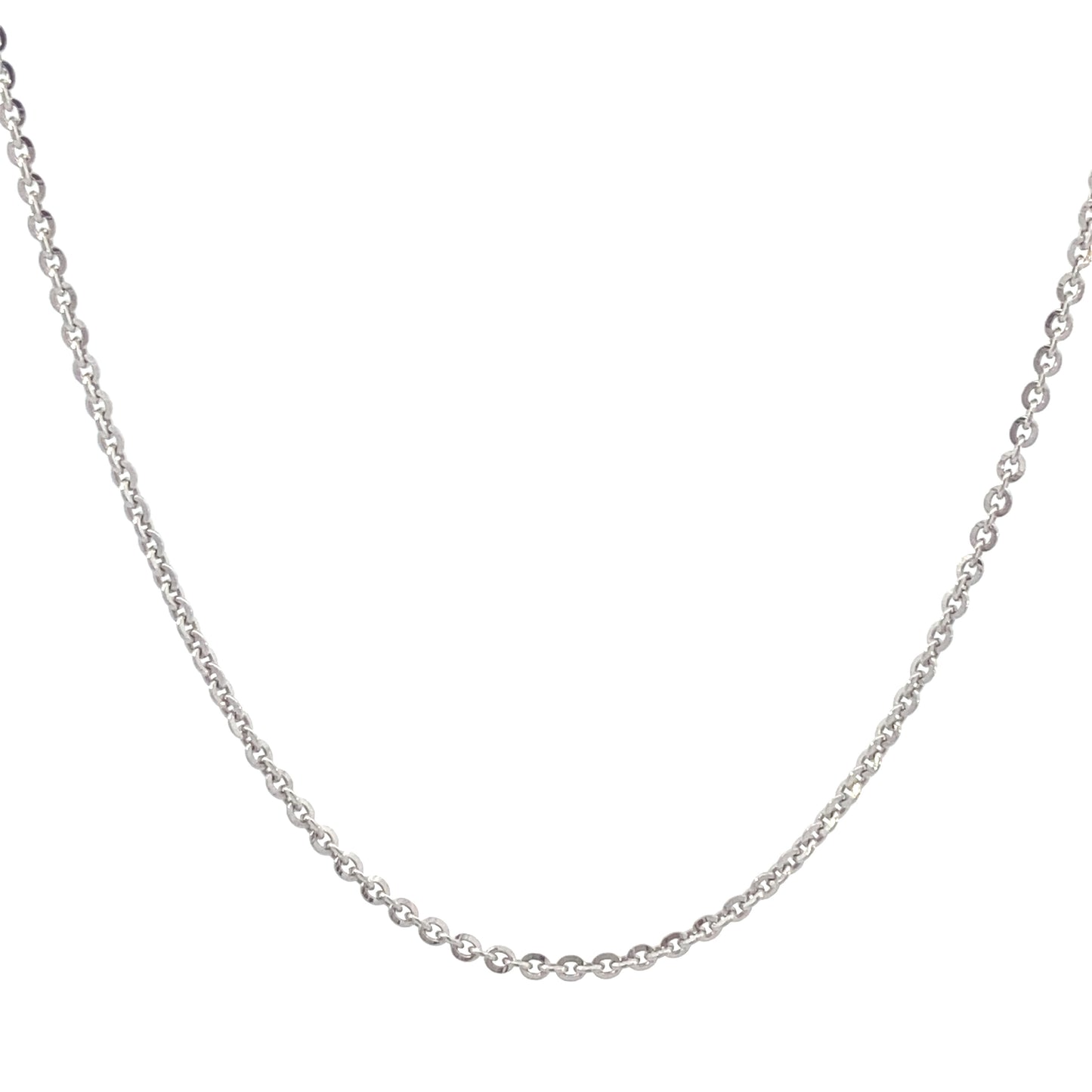 14K White Gold Rolo Chain | Luby Gold Collection | Luby 