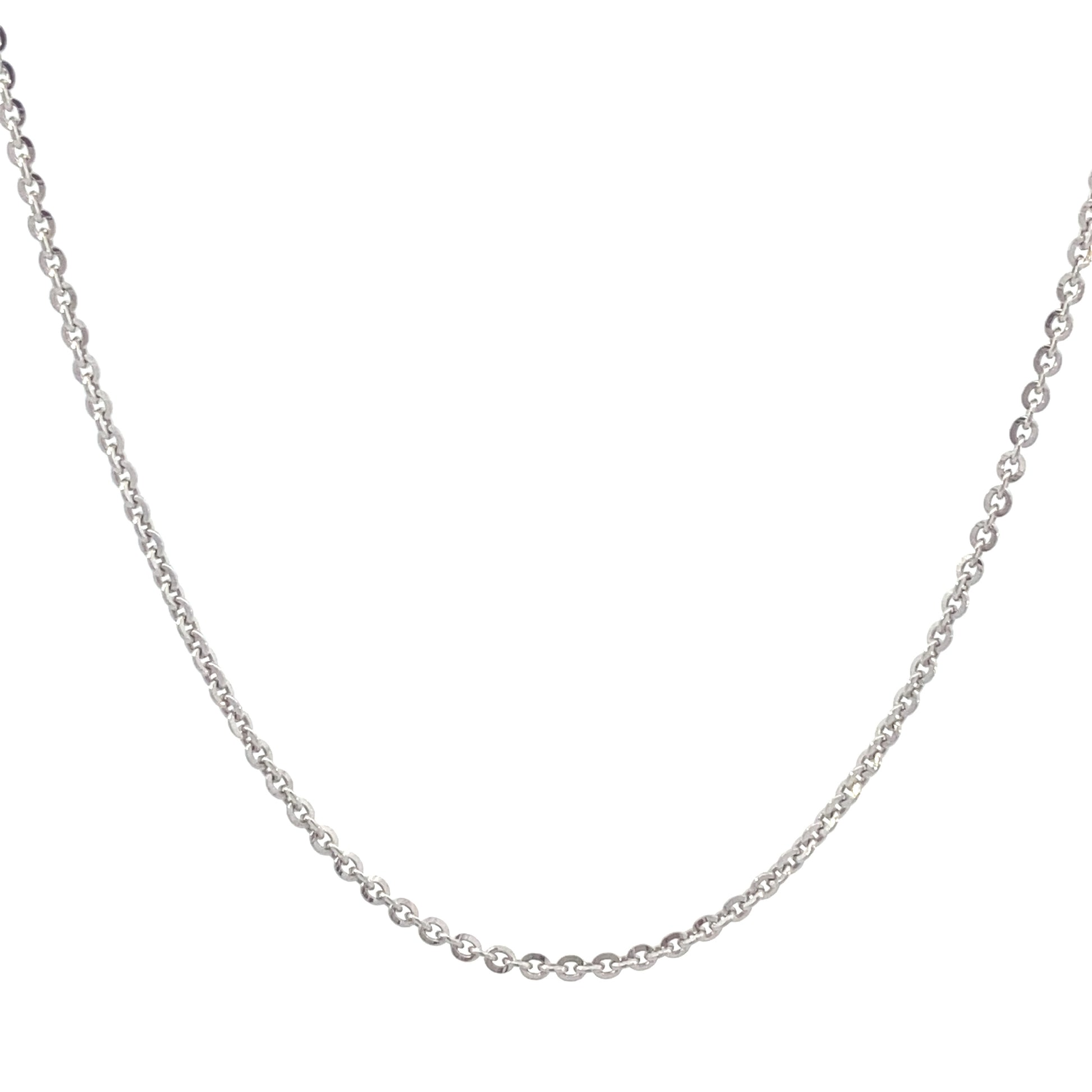14K White Gold Rolo Chain | Luby Gold Collection | Luby 