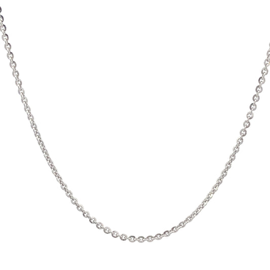 14K White Gold Rolo Chain | Luby Gold Collection | Luby 