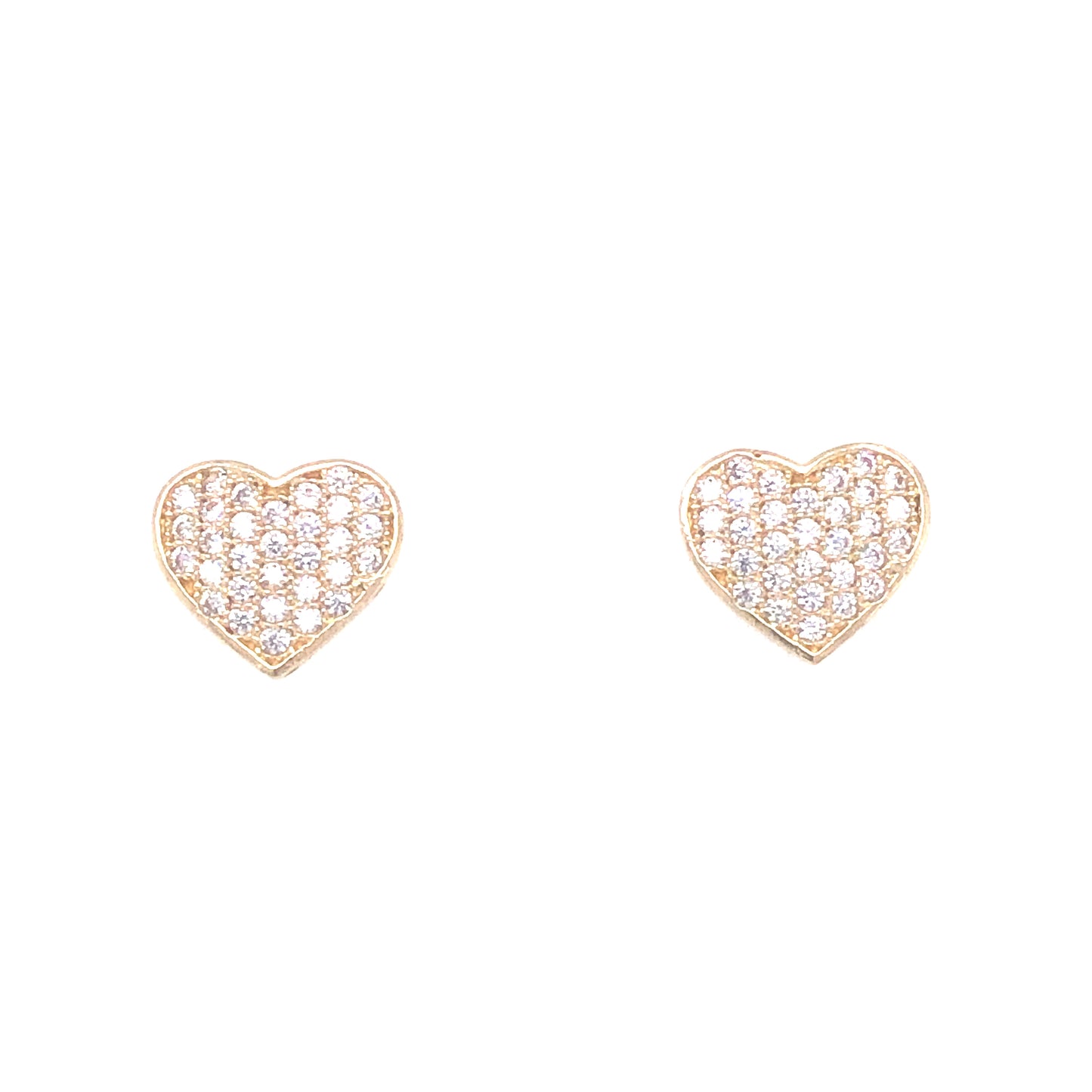 14k Earrings Heart With CZ | Luby Gold Collection | Luby 