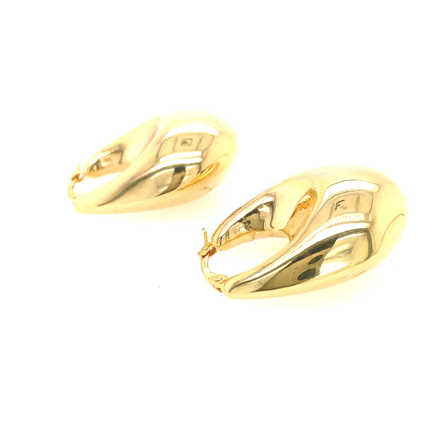 14k Gold Chunky Puff Earrings