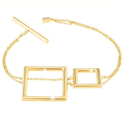 Ludi Multi-Strand Bracelet with Two Squares | Rebecca | Luby 