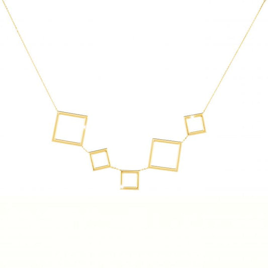 Ludi Choker Necklace with Five Squares | Rebecca | Luby 