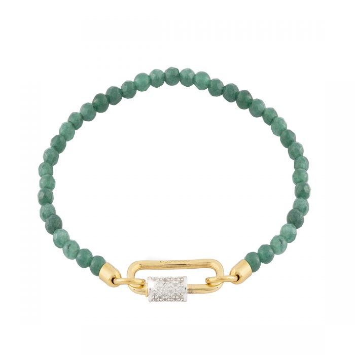 Palermo Bracelet with Jade Stones | Rebecca | Luby 