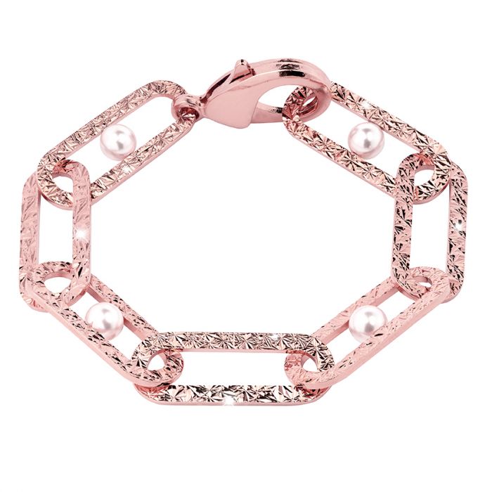 Brazalete de cadena de diamantes Zero Pearl con perlas
