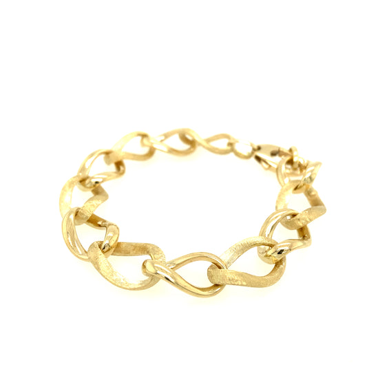 14K Wave Link Bracelet | Luby Gold Collection | Luby 