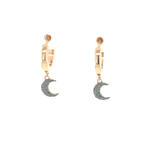 Moon Diamond Dust Earrings | Rebecca | Luby 
