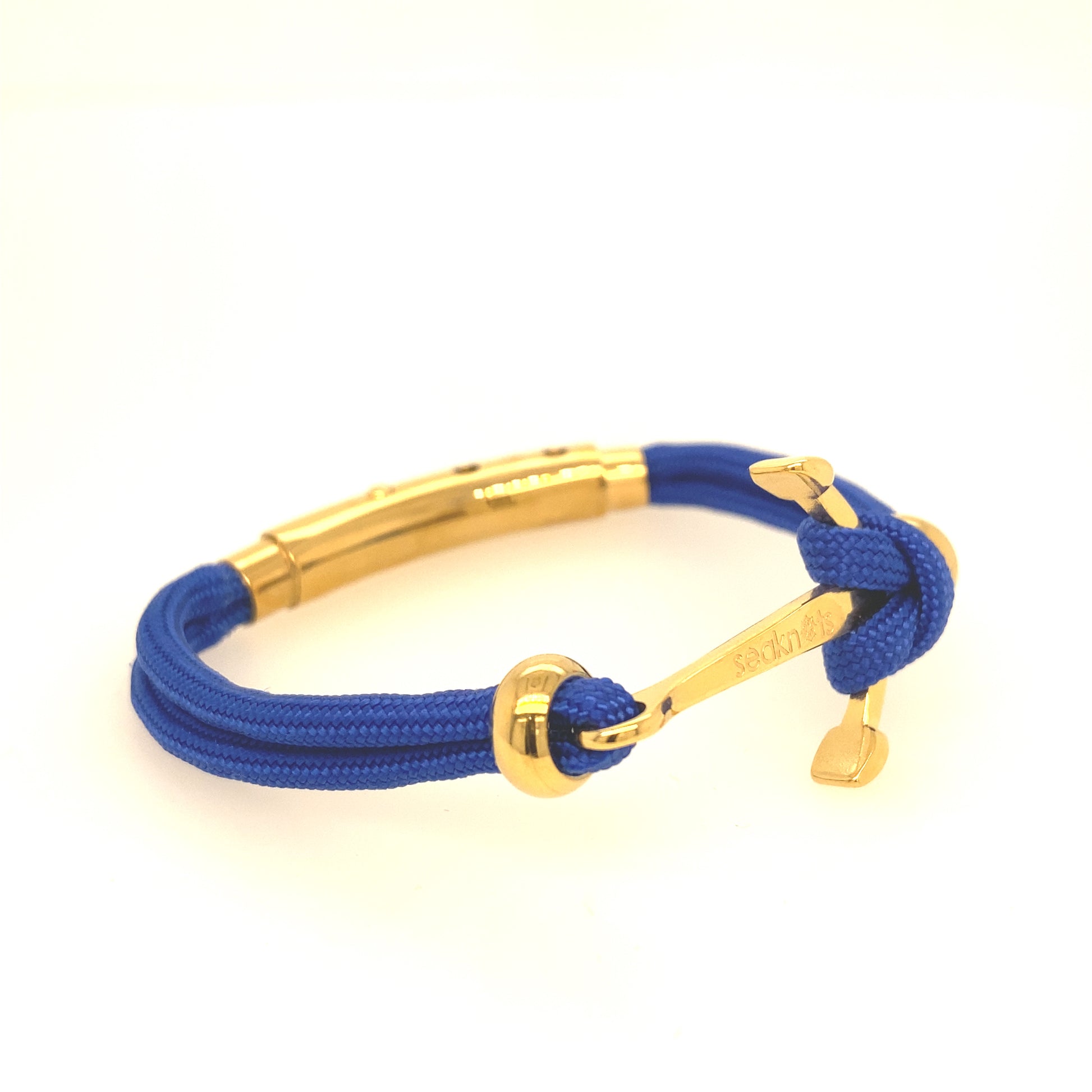 DOUBLE CORD W ANCHOR /KNOT/ BEADS GOLD | Seaknots | Luby 