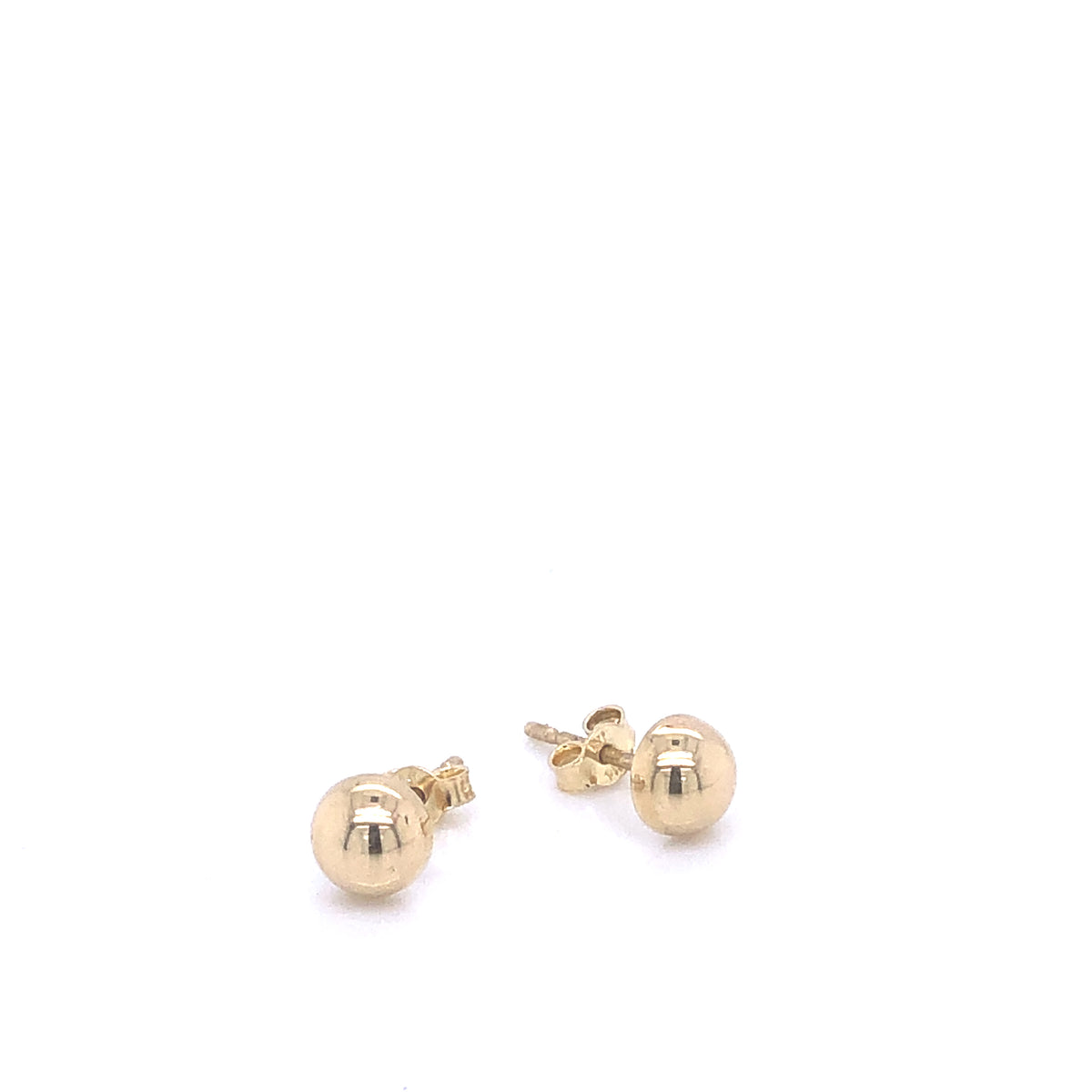 Plain Round 14k Gold Stud Earrings | Luby Gold Collection | Luby 