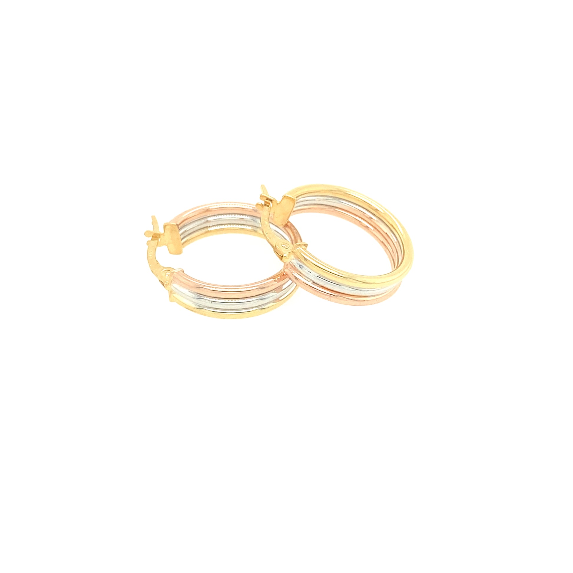 TRI-COLOR HOOPS | Luby Gold Collection | Luby 