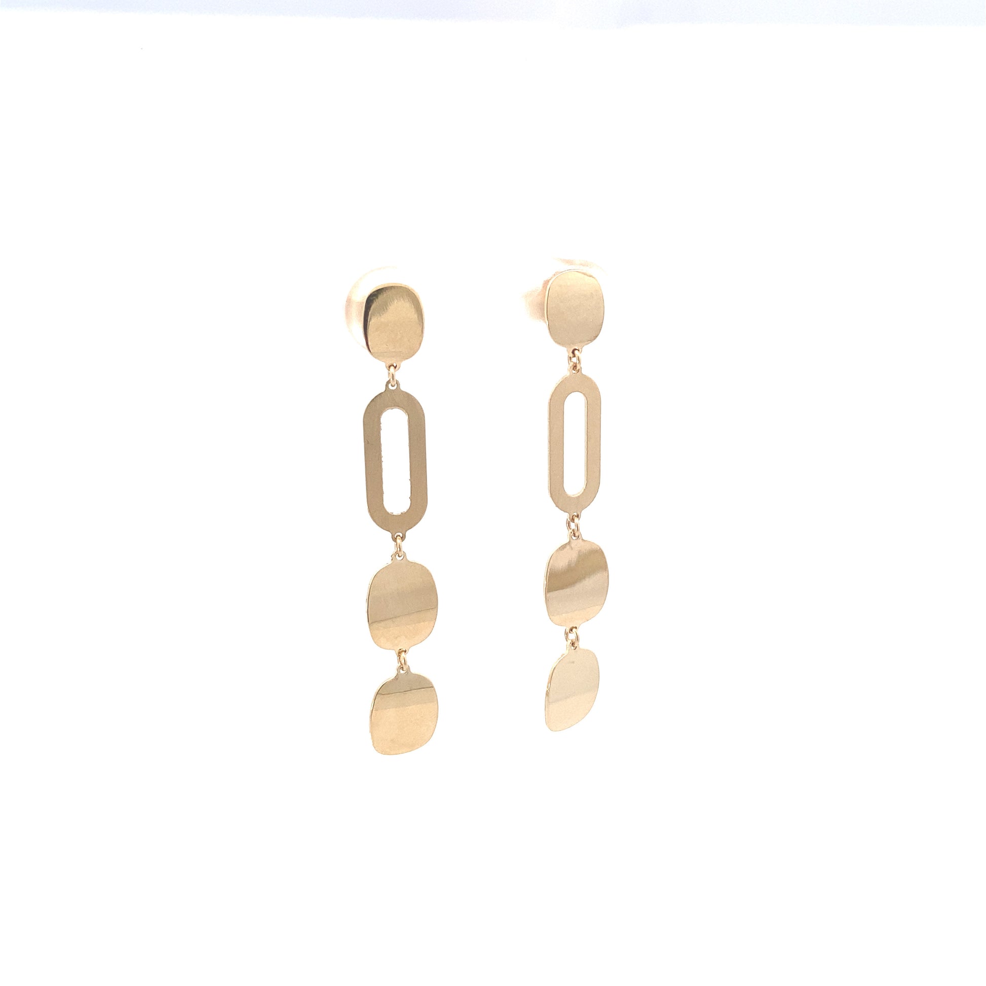 14K Gold Fancy Circle Earrings | Luby Gold Collection | Luby 