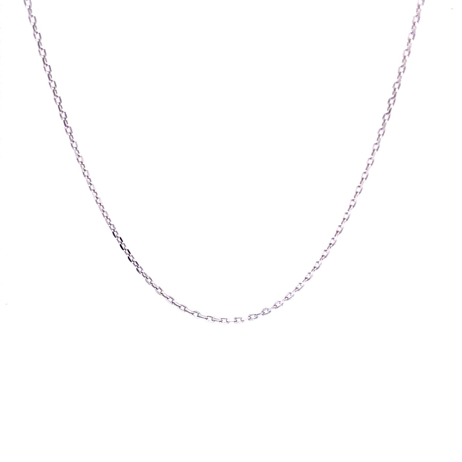 Cadena sólida de plata esterlina (18")