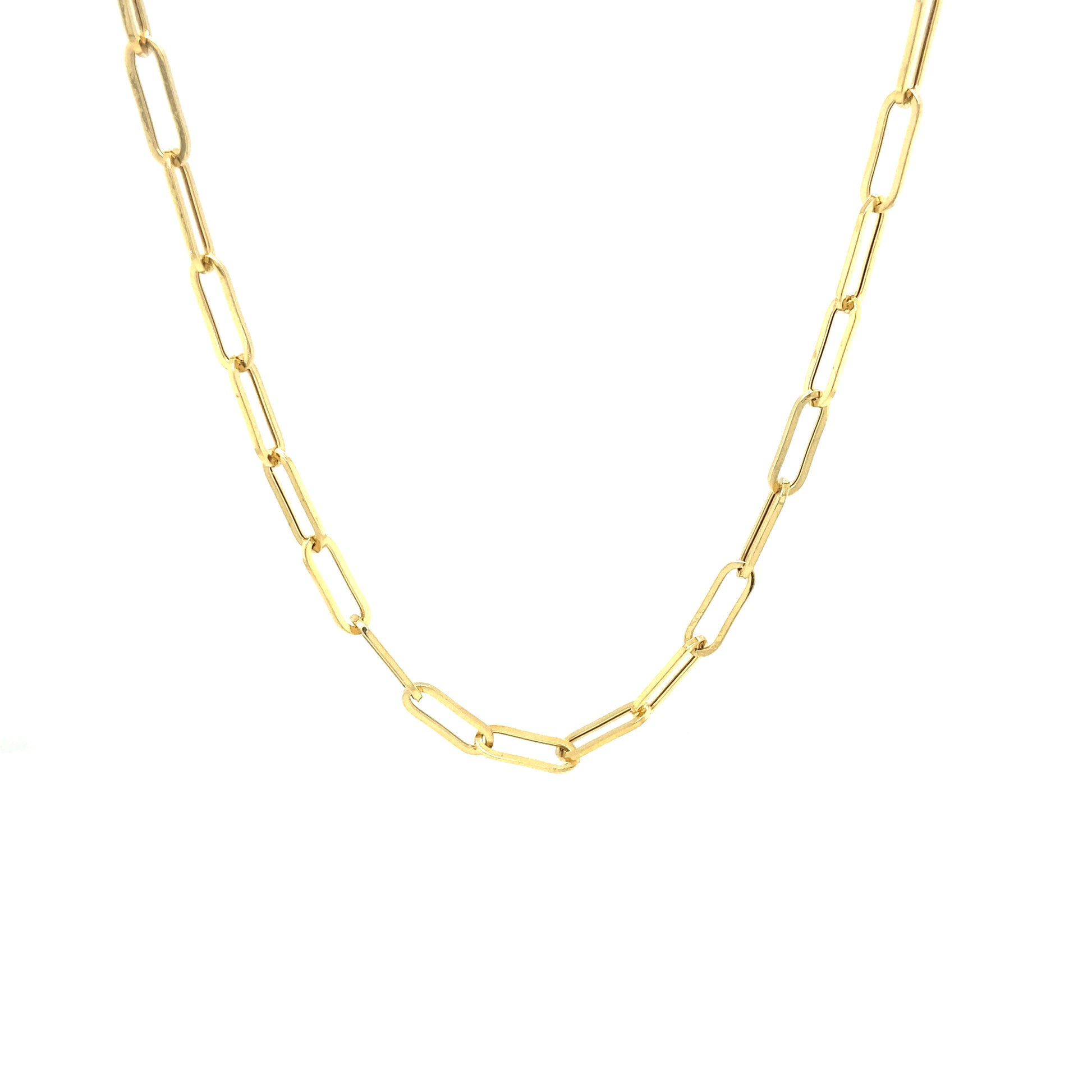 14K Small Paper Clip Necklace | Luby Gold Collection | Luby 