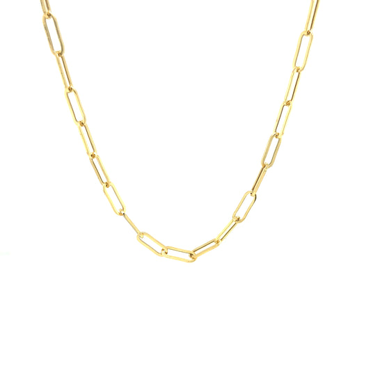 14K Small Paper Clip Necklace | Luby Gold Collection | Luby 