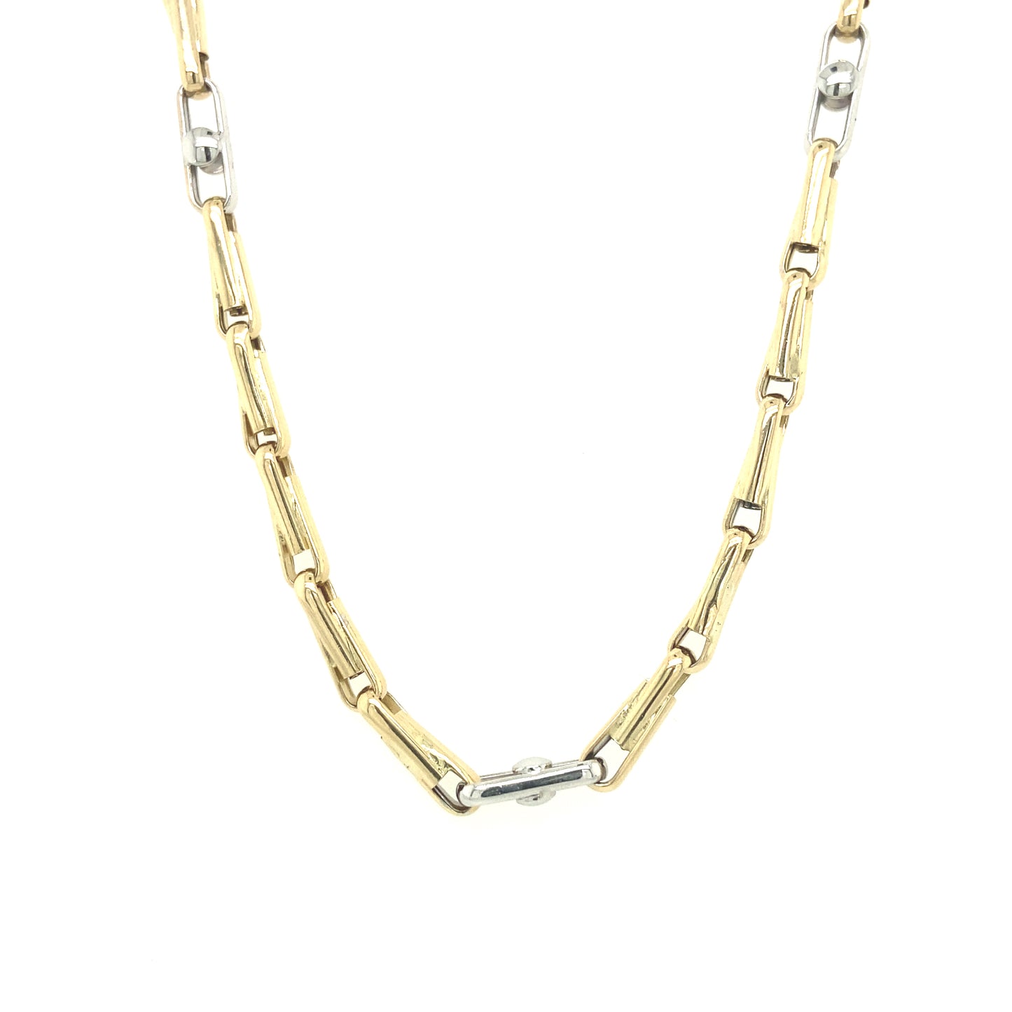 14K FANCY LINK NECKLACE 2-T | Luby Gold Collection | Luby 