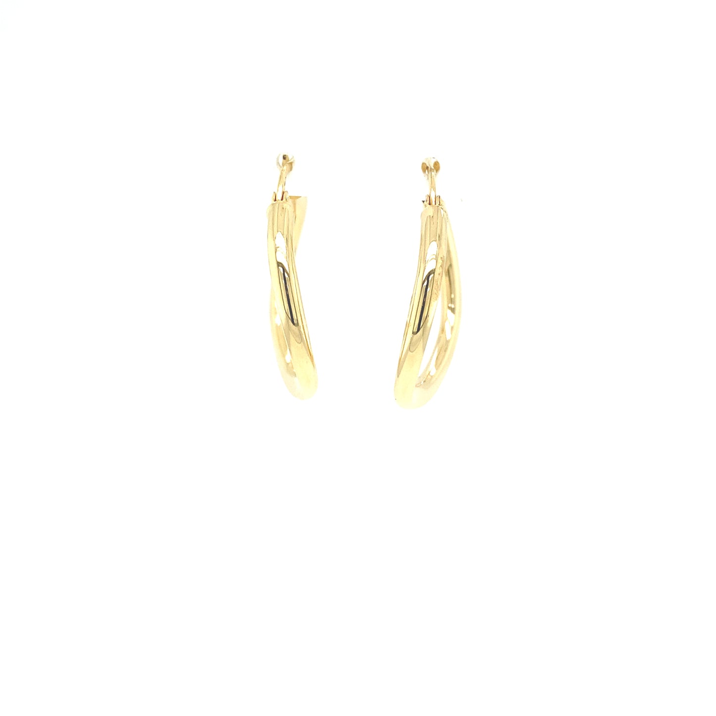 14K Wave Gold Hoops | Luby Gold Collection | Luby 