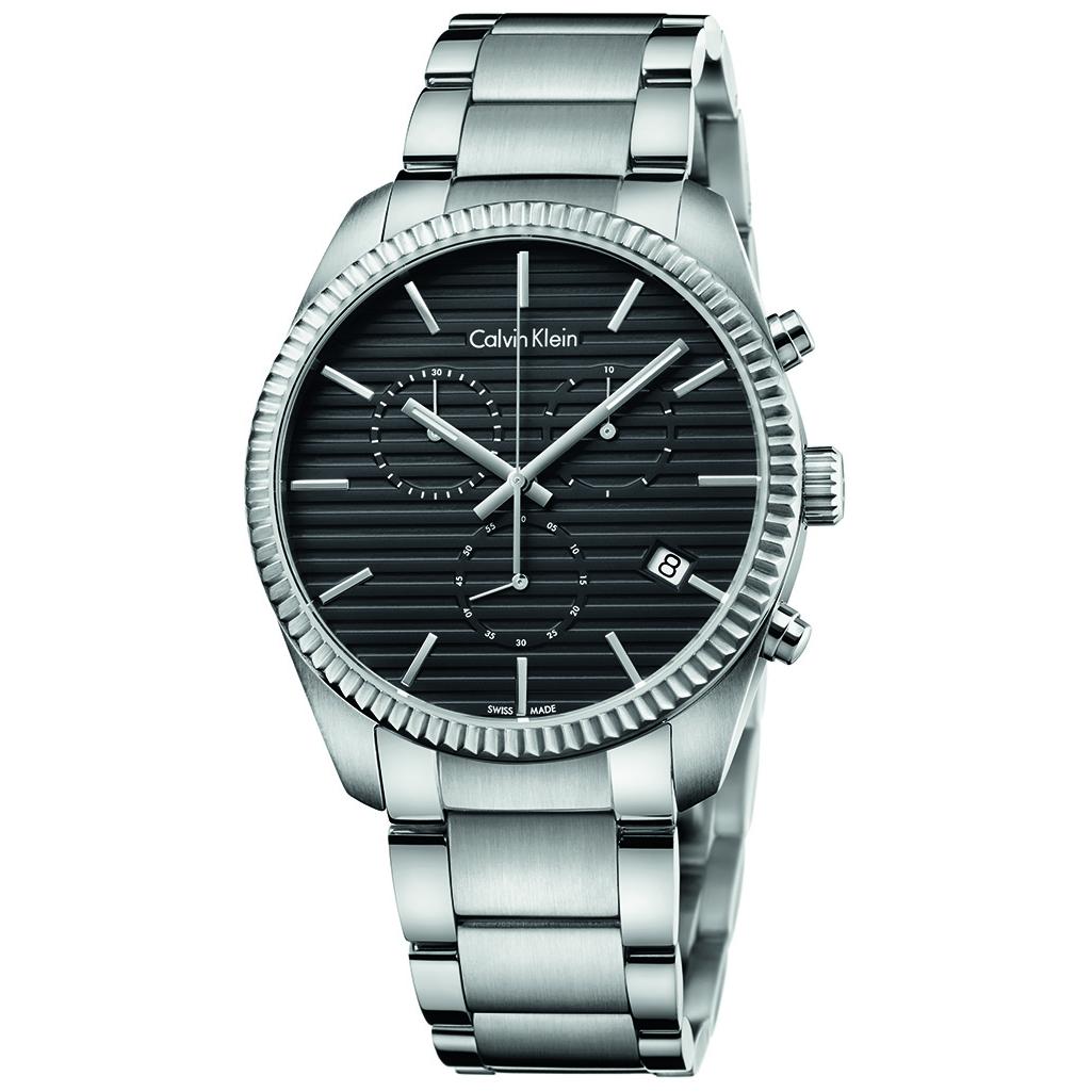 ALLIANCE CHRONO SILVER DIAL BLACK | Calvin Klein | Luby 