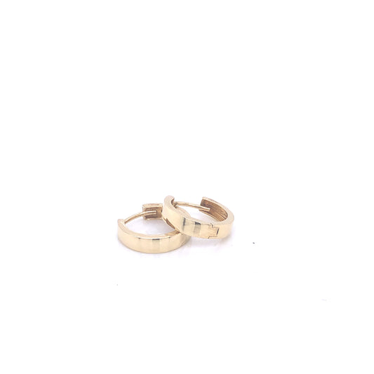 Plain 14k Gold Huggies | Luby Gold Collection | Luby 