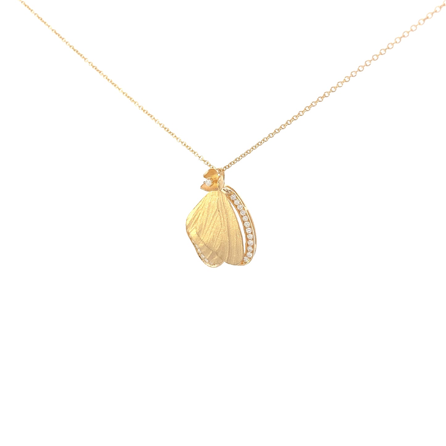 Simon G 18K Butterfly Wings Necklace with Diamonds | Simon G | Luby 