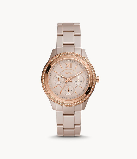Stella Multifunction Caramel Ceramic Watch | Fossil | Luby 