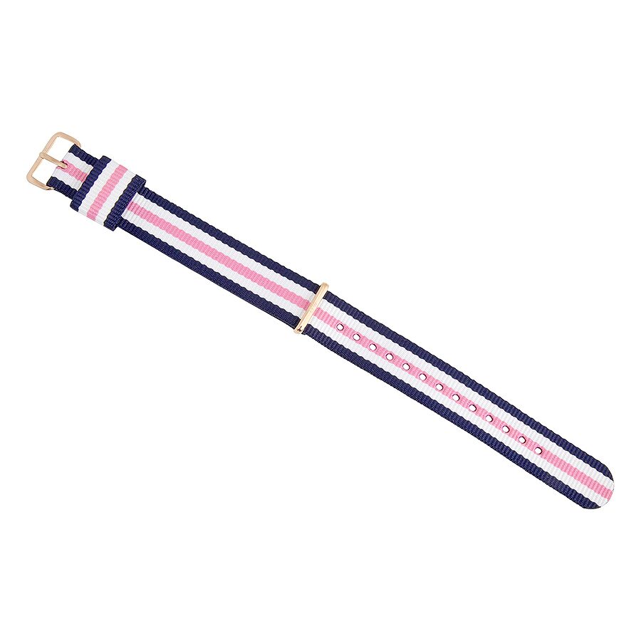 Southampton Watch Strap (Navy Blue/White/Pink/Rose-Gold) | Daniel Wellington | Luby 