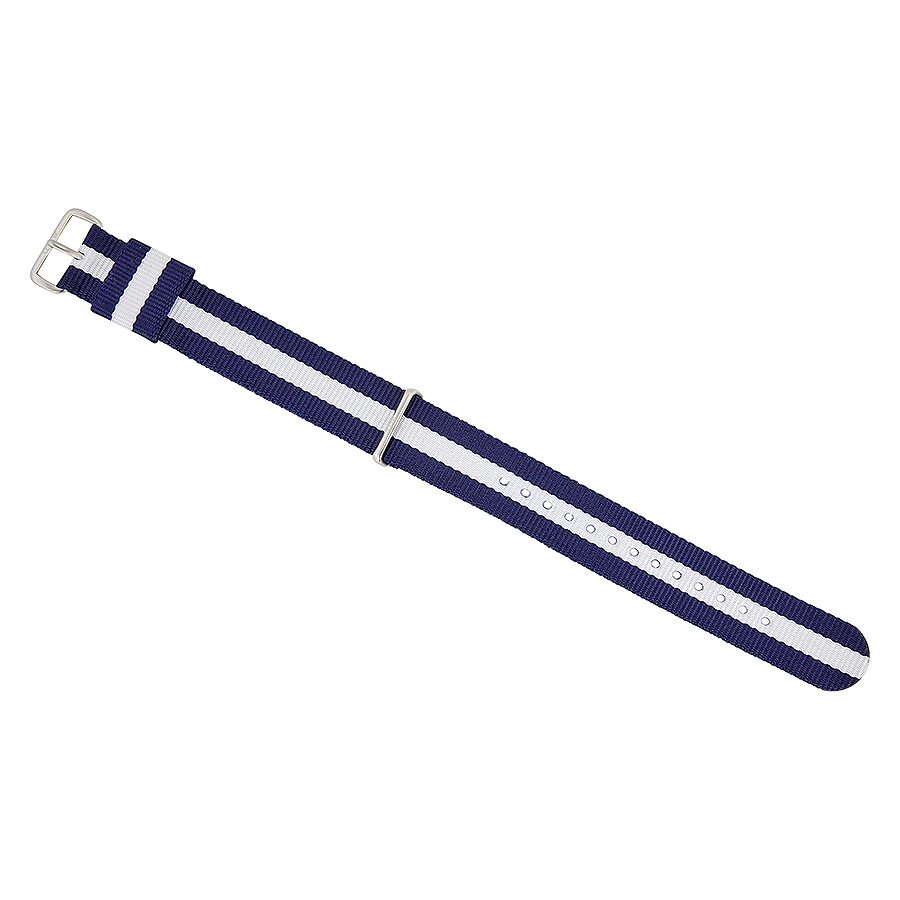 Classy Glasgow Watch Strap (Navy Blue/White/Silver) | Daniel Wellington | Luby 