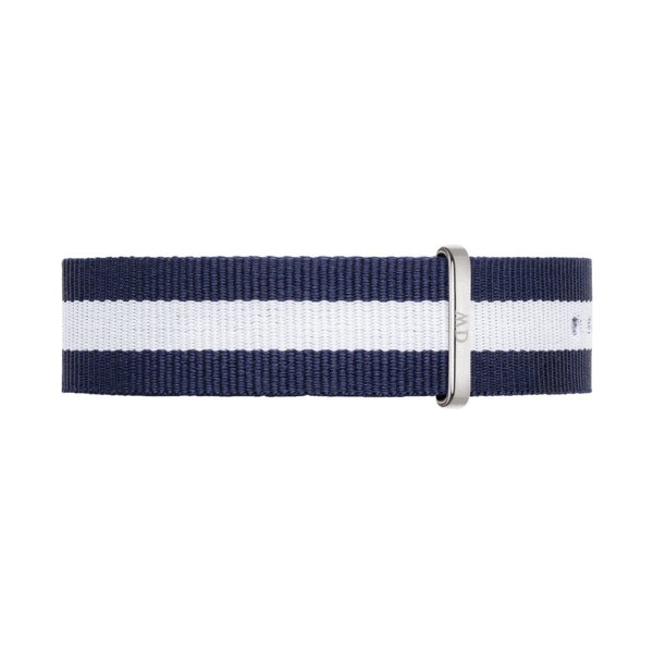 Classy Glasgow Watch Strap (Navy Blue/White/Silver) | Daniel Wellington | Luby 