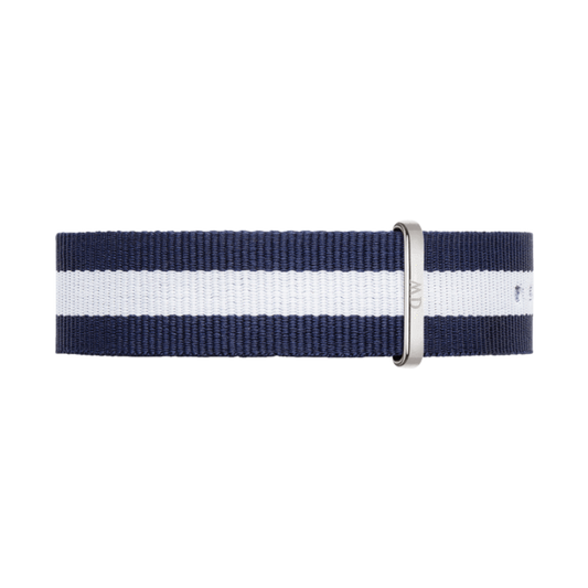 Classy Glasgow Watch Strap (Navy Blue/White/Silver) | Daniel Wellington | Luby 