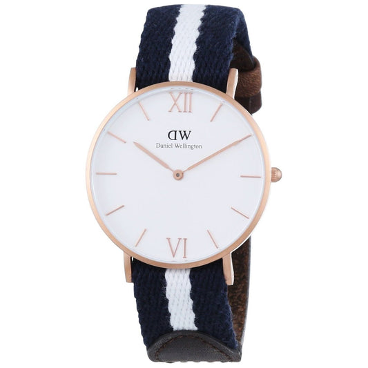 Grace Glasgow Watch (Navy Blue-White/Rose-Gold) | Daniel Wellington | Luby 