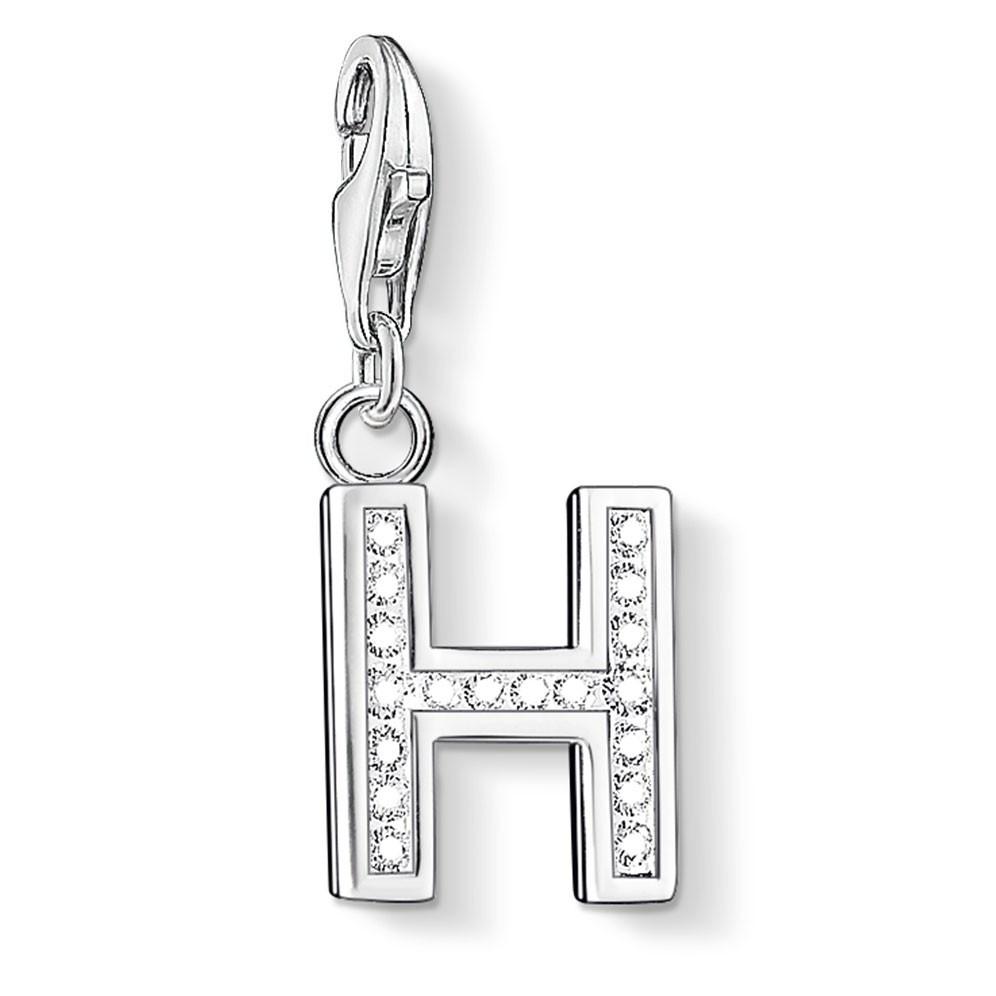 Letter H with CZ Crystals (Silver) | Thomas Sabo | Luby 