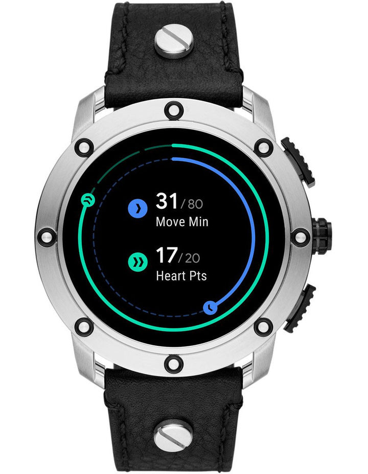 AXIAL SMARTWATCH BLACK LEATHER | Diesel | Luby 