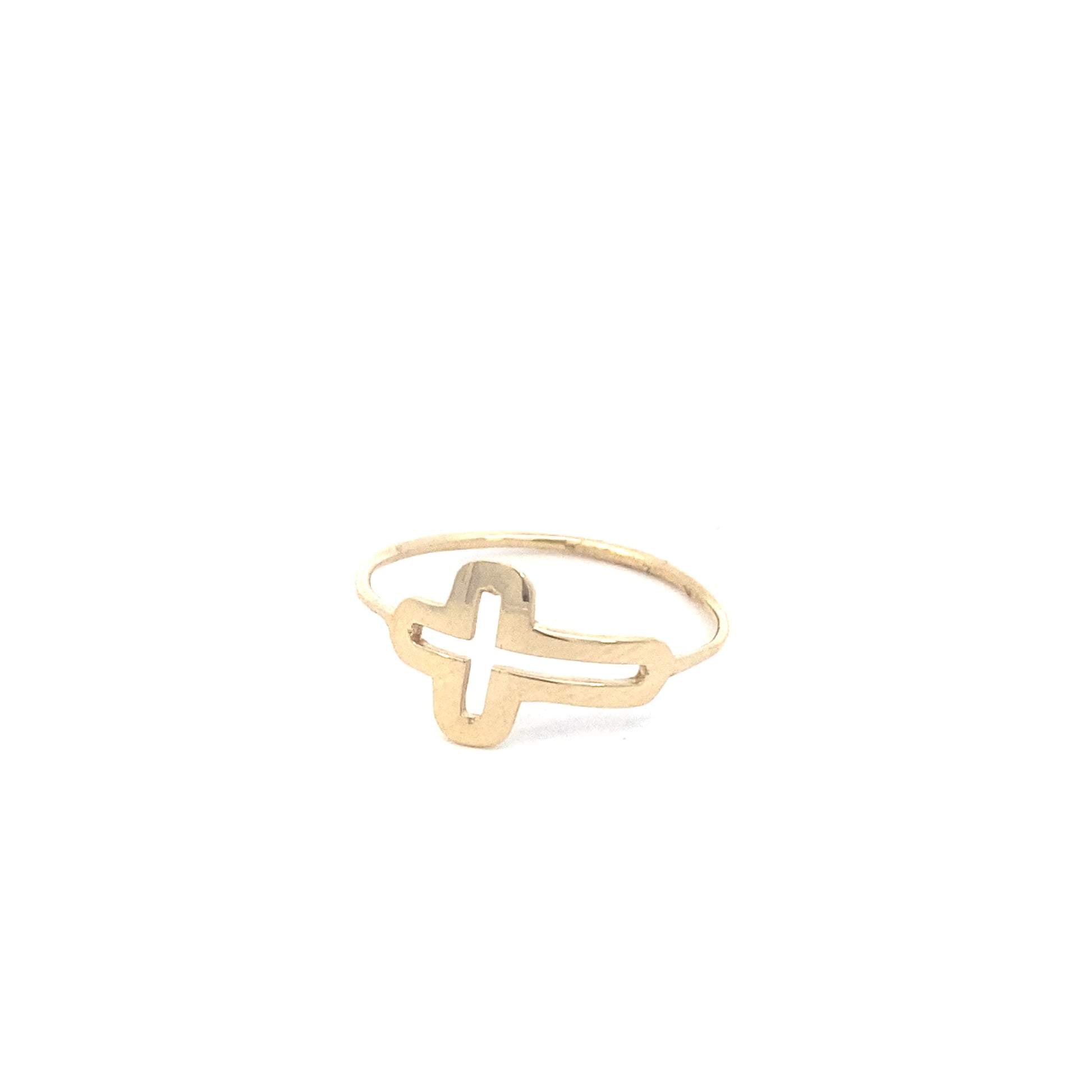 14k Gold Cross Ring | Luby Gold Collection | Luby 