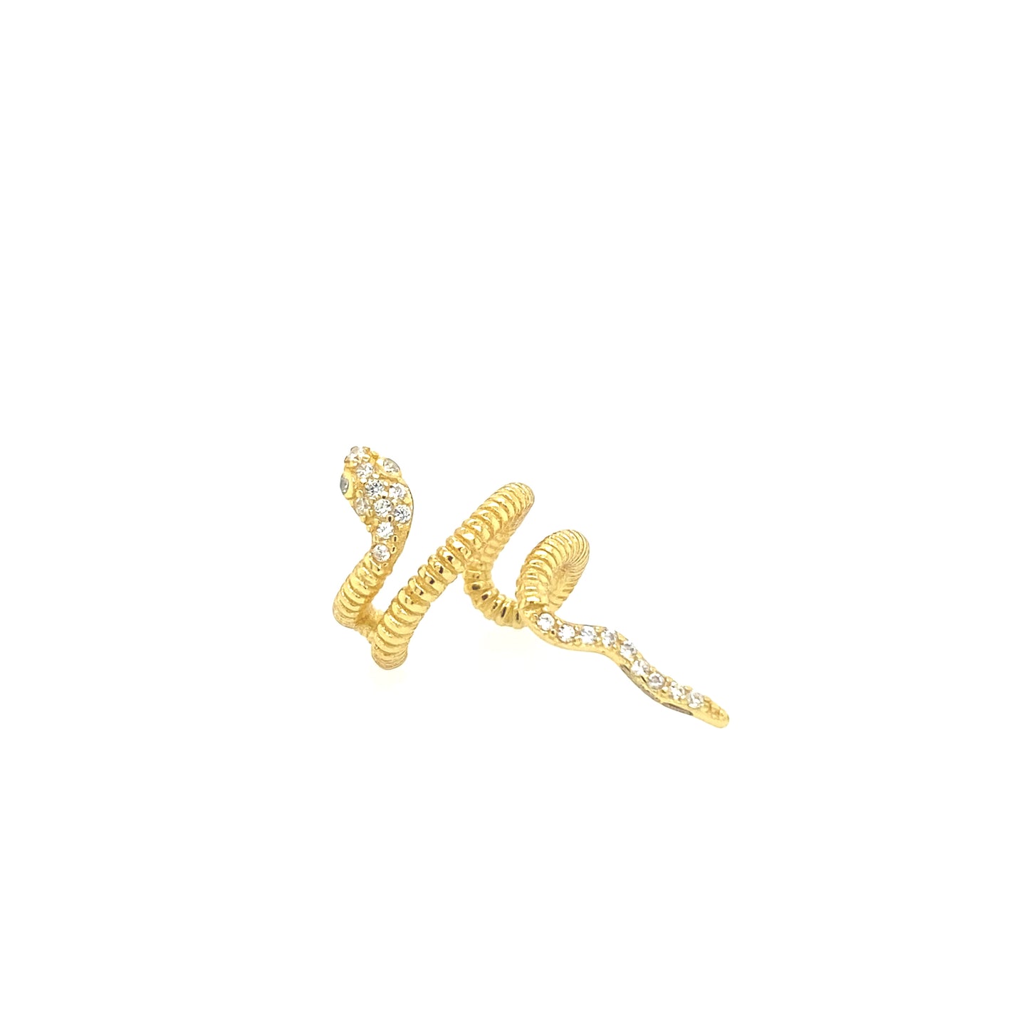 Snake Cuff Single Earring With Crystals | Rebecca | Luby 