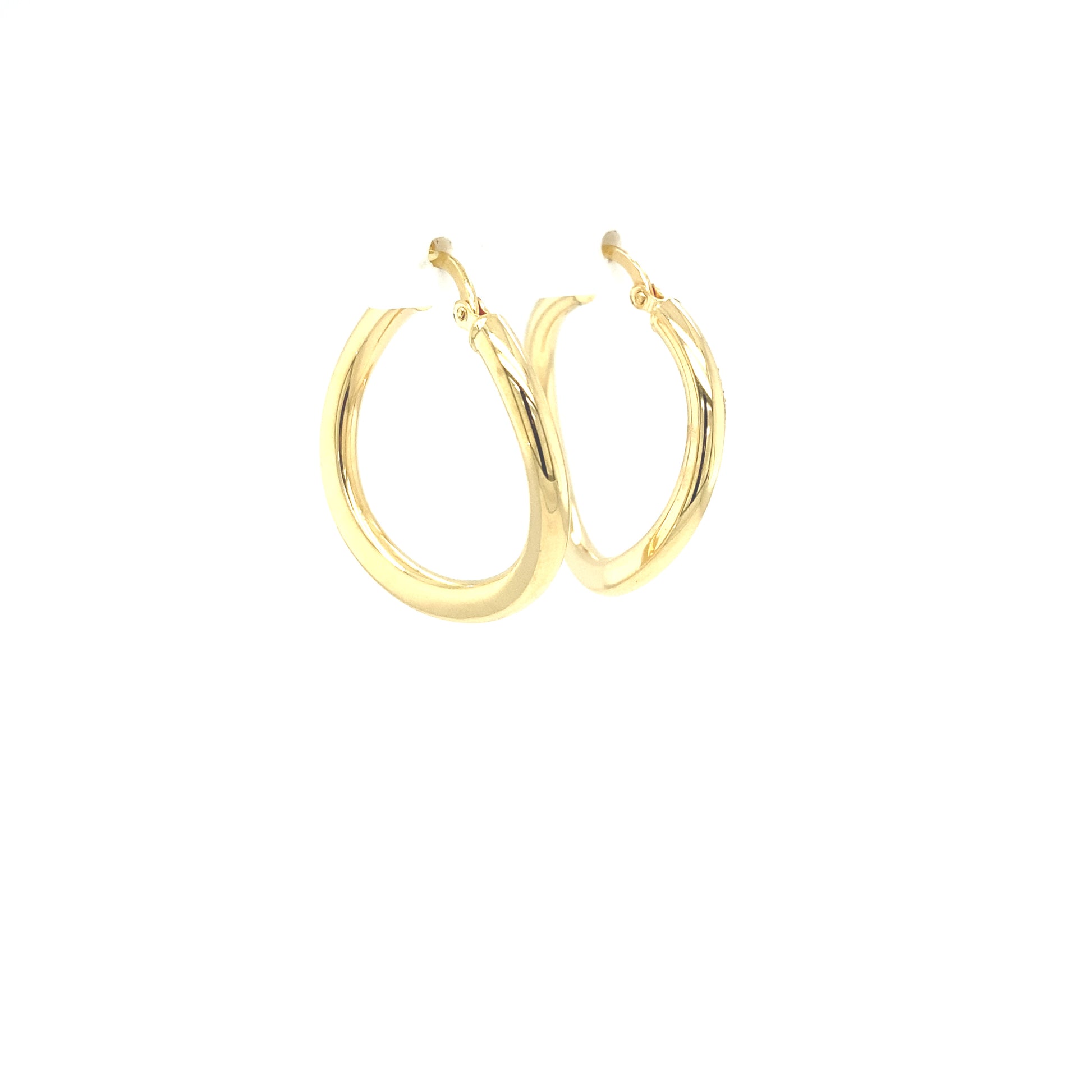 14K Wave Gold Hoops | Luby Gold Collection | Luby 