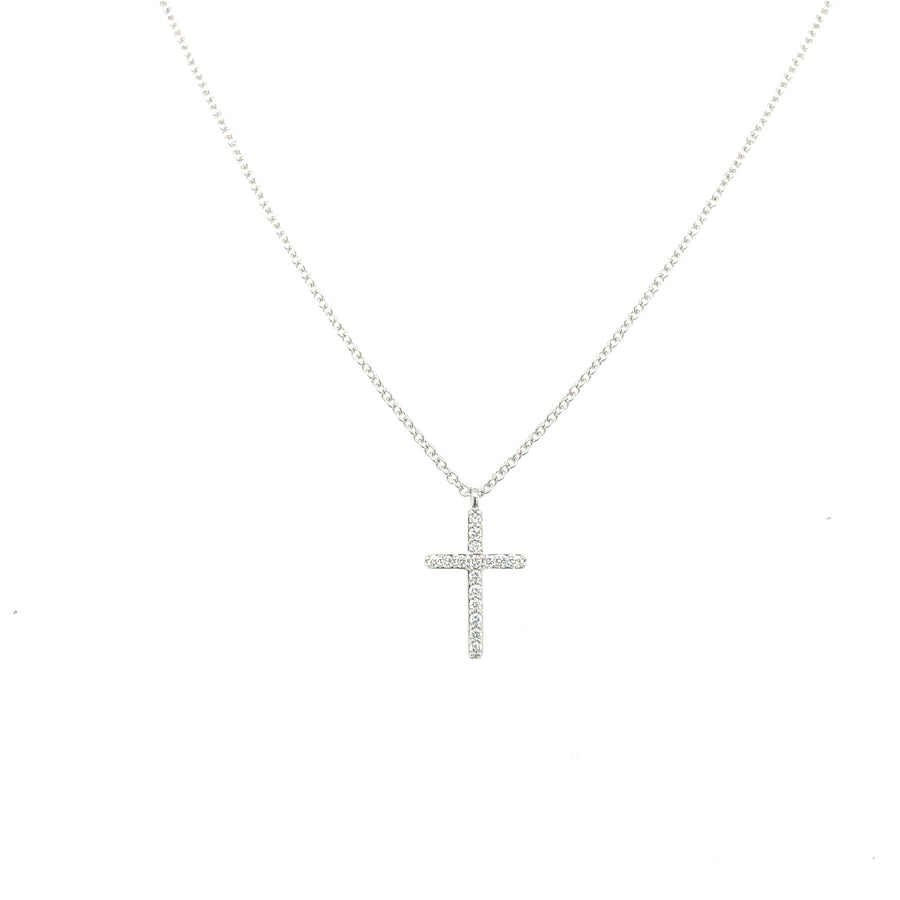Zeghani 14K Diamond Cross Pendant