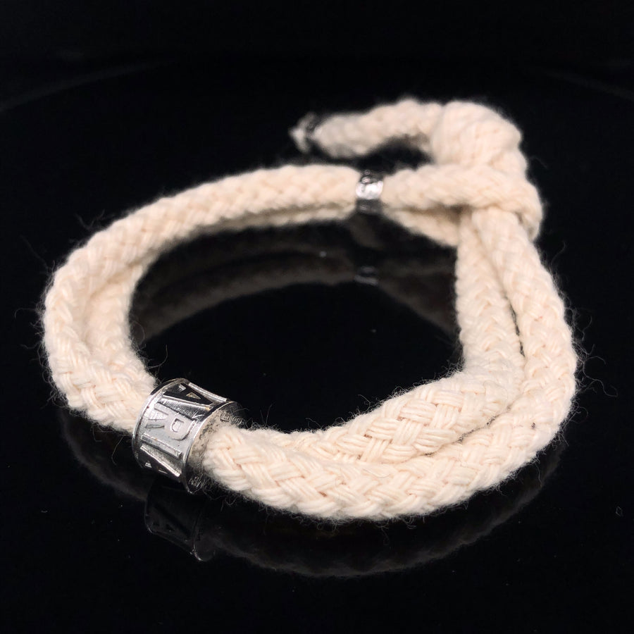 Pater Noster Charm Bracelet (Silver/White)