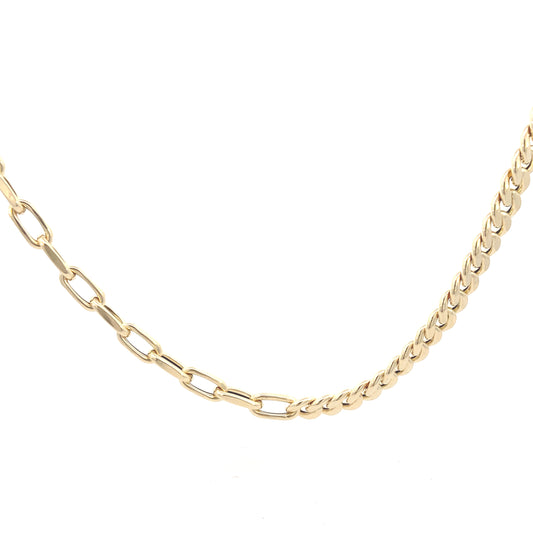 14K Gold Cuban Paper Clip Chain | Luby Gold Collection | Luby 