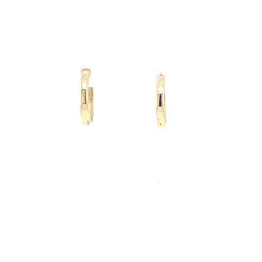 Huggie Earrings Flat Round | Luby Gold Collection | Luby 
