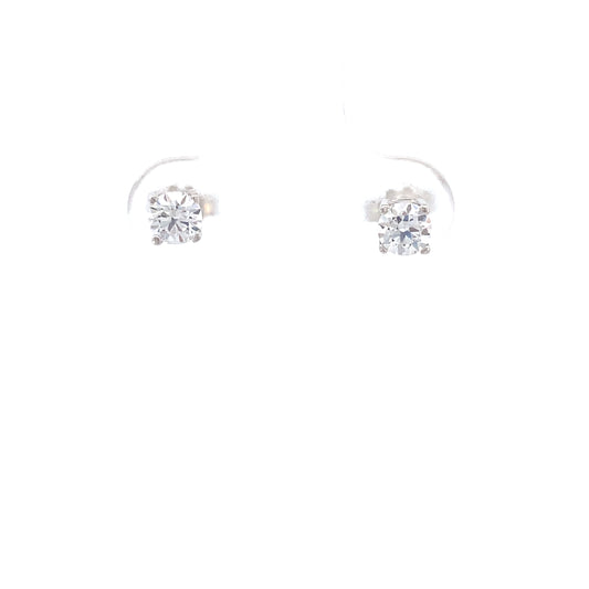 14k Gold Cubic Zircon Stud 4MM | Luby Gold Collection | Luby 