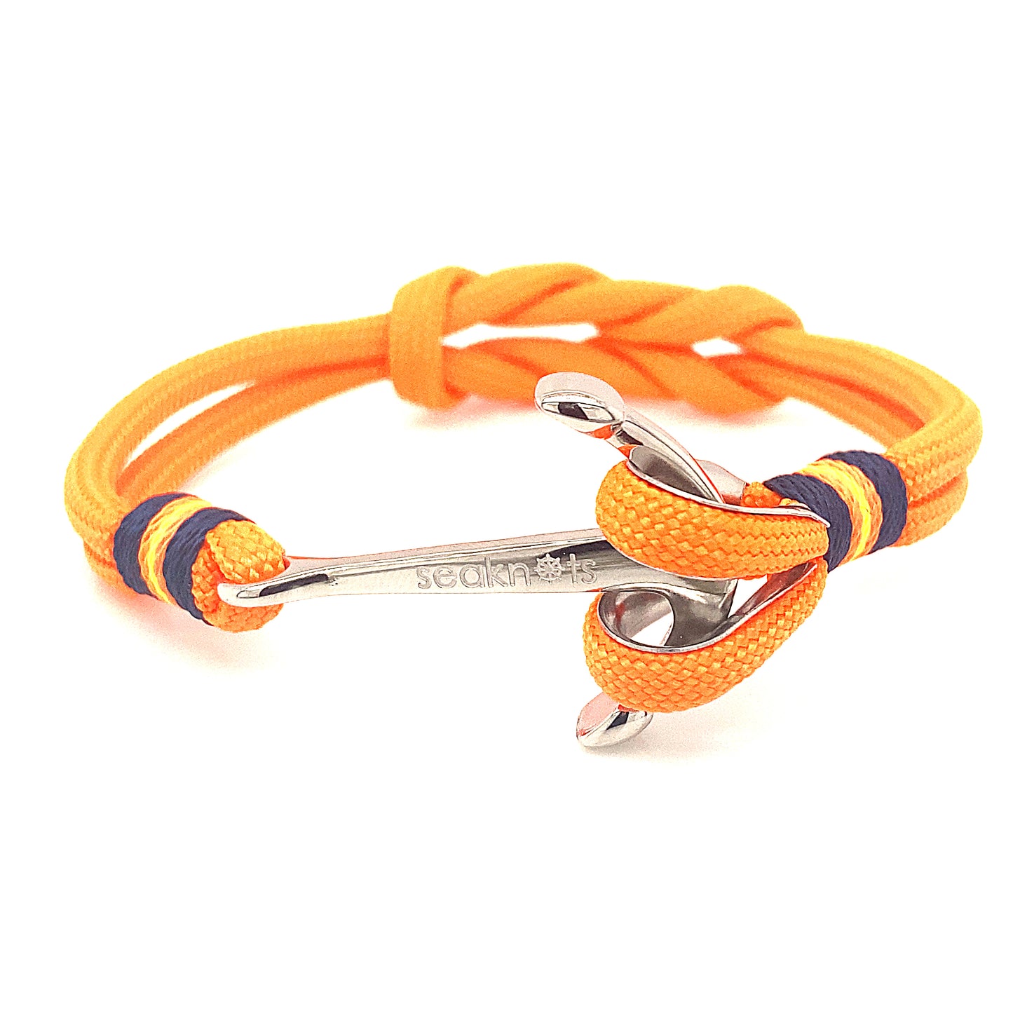 DOUBLE CORD W ANCHOR SILVER | Seaknots | Luby 