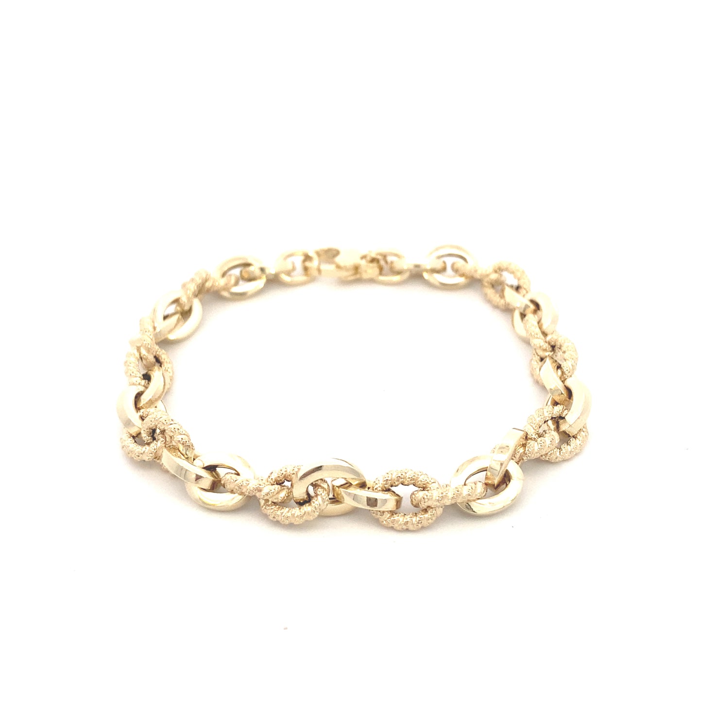 14k Gold Big Rolo Link Bracelet | Luby Gold Collection | Luby 