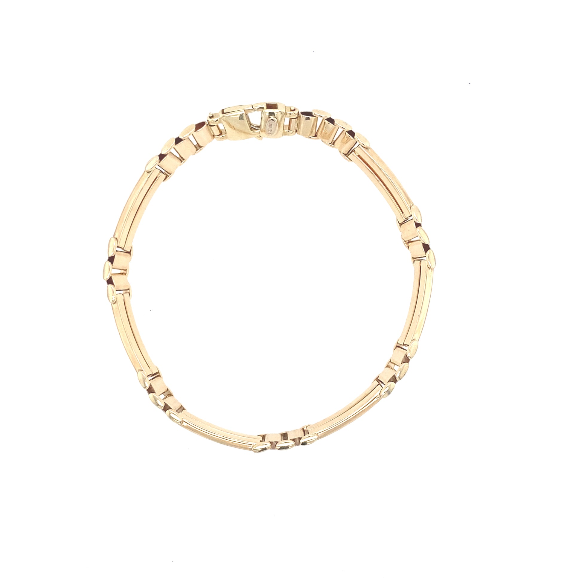 14K Gold Flat Long Link Bracelet | Luby Gold Collection | Luby 