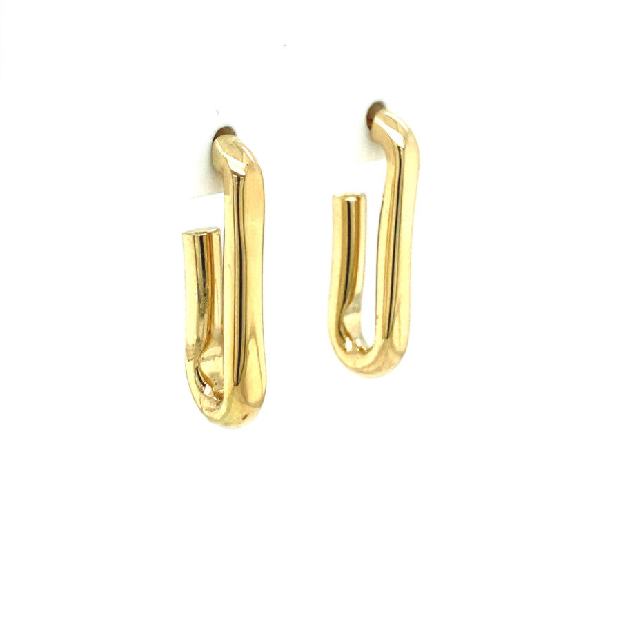 14k Gold Links Long Earrings