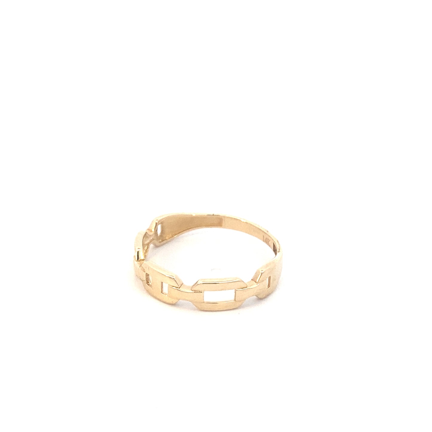 14K Gold Flat Link Ring | Luby Gold Collection | Luby 