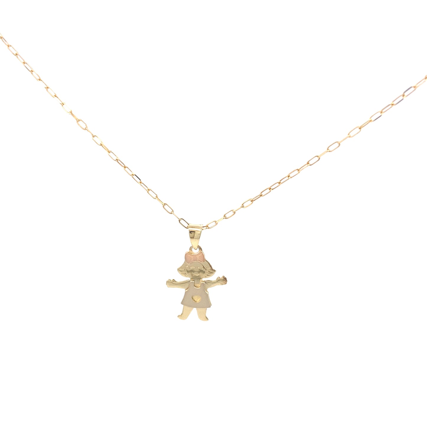 14K Gold 3/C Girl Pendant | Luby Gold Collection | Luby 
