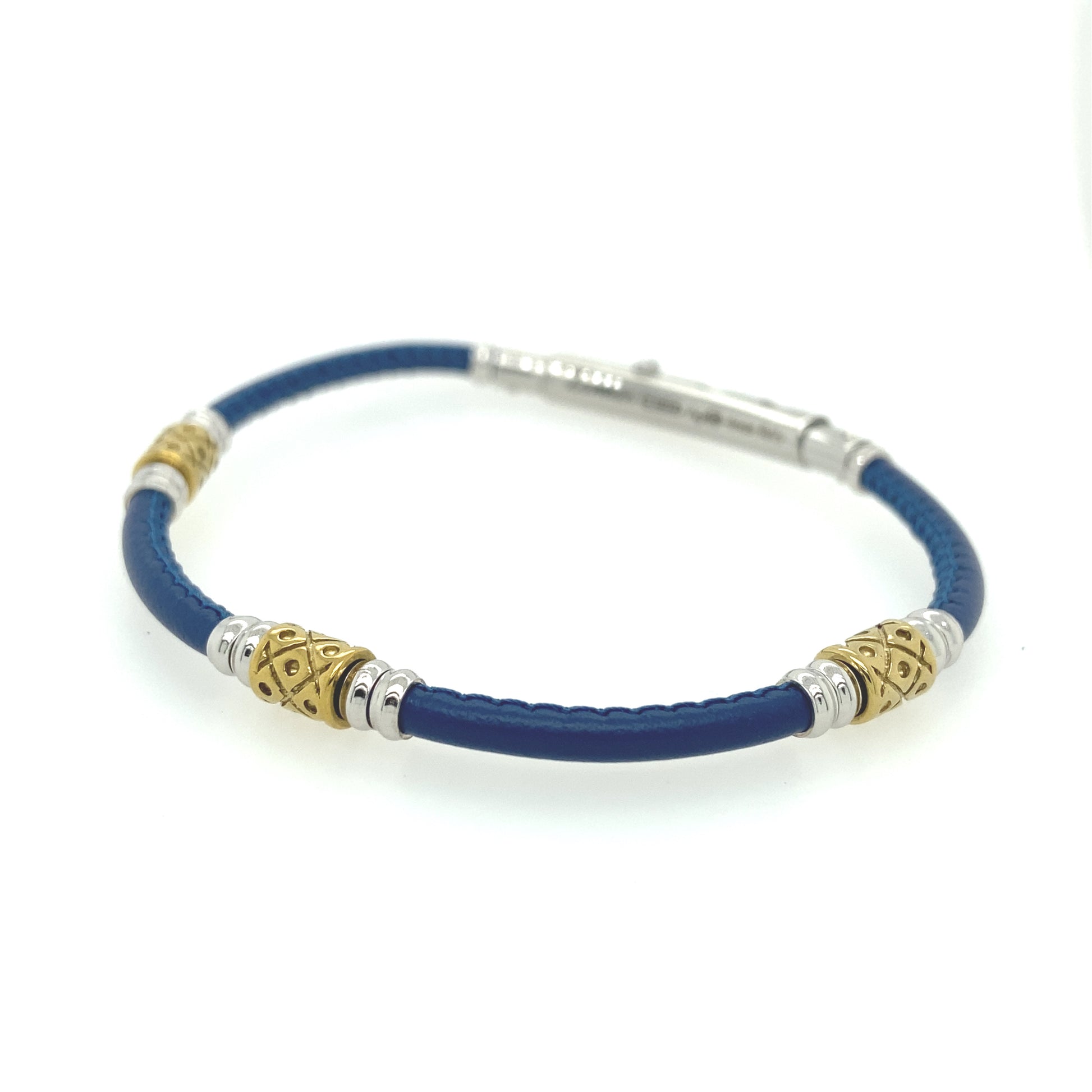 Leather with Gold and Silver Charms Bracelet | Zancan | Luby 