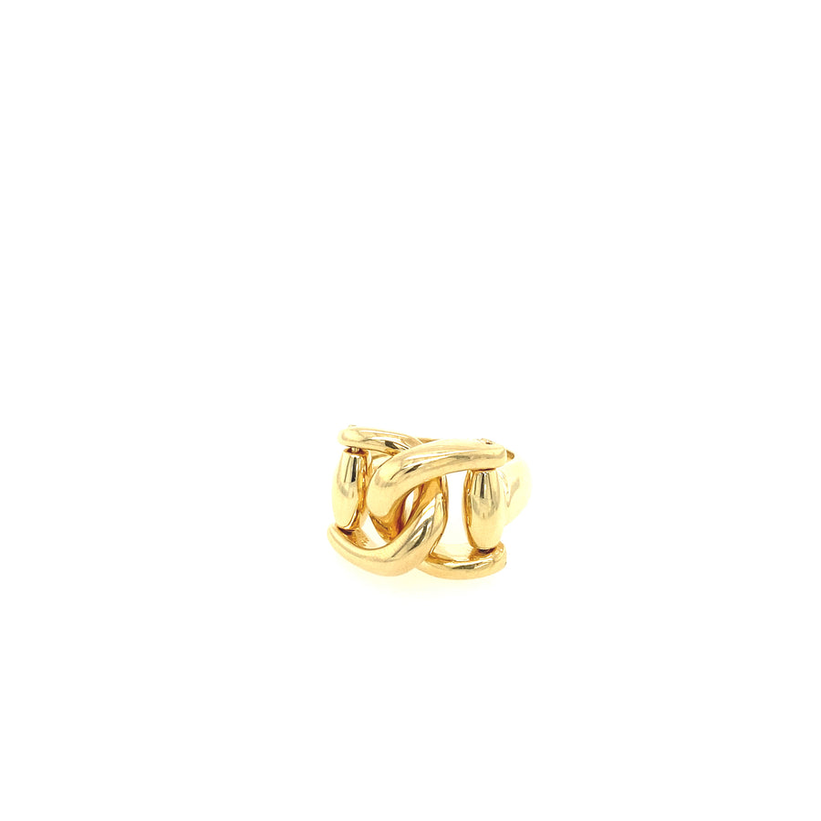 Anillo de eslabones gruesos de 14K