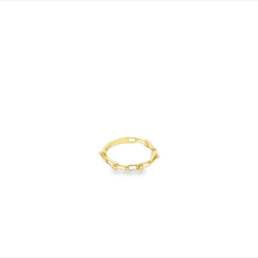 14K Gold Fancy Link Ring | Luby Gold Collection | Luby 