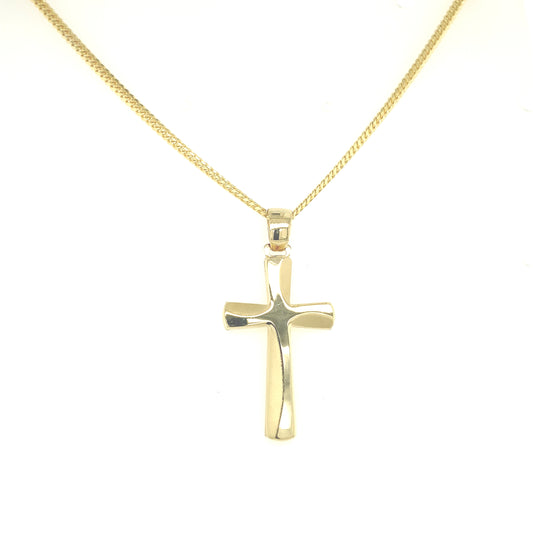 14K Cross with Design Matte | Luby Gold Collection | Luby 